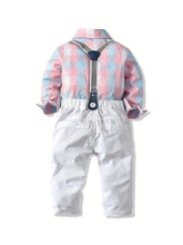 Pink Chequered Formal Suit Set